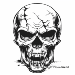 Sinister Vampire Skull Coloring Pages 2