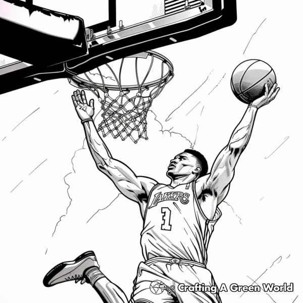 Slam Dunking Superstars: NBA Player Coloring Pages 1