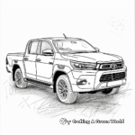 Sleek Toyota Hilux Coloring Sheets 1