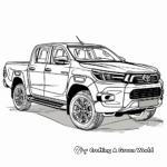 Sleek Toyota Hilux Coloring Sheets 2