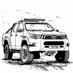 Sleek Toyota Hilux Coloring Sheets 3