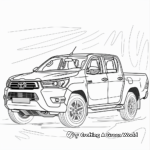 Sleek Toyota Hilux Coloring Sheets 4