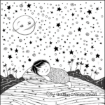 Sleepy Dreams and Stary Night Coloring Pages 1