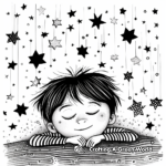 Sleepy Dreams and Stary Night Coloring Pages 3