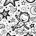 Sleepy Dreams and Stary Night Coloring Pages 4