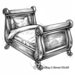 Sleigh Bed Stylish Coloring Sheets 1