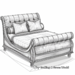 Sleigh Bed Stylish Coloring Sheets 2