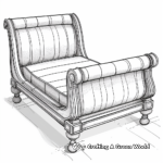 Sleigh Bed Stylish Coloring Sheets 3