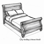 Sleigh Bed Stylish Coloring Sheets 4