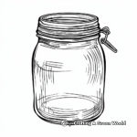 Small Empty Jar Coloring Pages for Kids 1