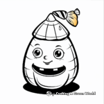 Smiling Candy Corn Coloring Pages 1