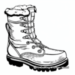 Snow Boot Winter Coloring Pages 1