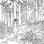 Snow White's Wintry Forest Coloring Pages 4