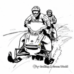 Snowmobile Riders Coloring Sheets 2