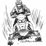 Snowmobile Riders Coloring Sheets 4