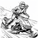 Snowmobile Stunt Performers Coloring Pages 2