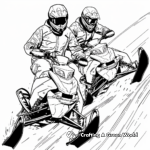 Snowmobile Stunt Performers Coloring Pages 3