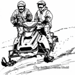 Snowmobile Stunt Performers Coloring Pages 4