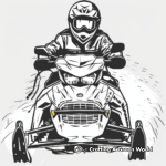 Snowmobile Trip: Family Adventure Coloring Pages 3