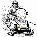 Snowmobile Trip: Family Adventure Coloring Pages 4