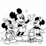 Snowy Mickey Mouse and Friends Coloring Pages 3