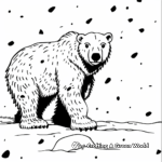 Snowy Polar Bear Coloring Pages 1