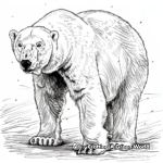 Snowy Polar Bear Coloring Pages 4