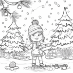 Snowy Winter Wonderland Coloring Pages 1