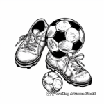 Soccer Ball and Cleats Coloring Pages 3