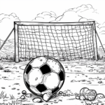 Soccer Ball and Goalpost Coloring Pages 3