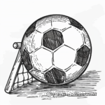Soccer Ball and Goalpost Coloring Pages 4