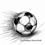 Soccer Ball in Motion Coloring Pages 2