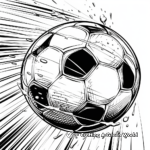 Soccer Ball in Motion Coloring Pages 3