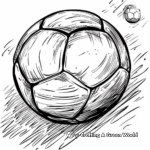 Soccer Ball in Motion Coloring Pages 4
