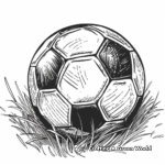Soccer Ball on Grass Coloring Pages 3