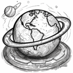 Solar System Globe Coloring Pages 1