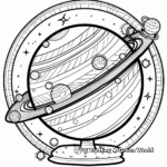 Solar System Globe Coloring Pages 2