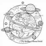 Solar System Globe Coloring Pages 4