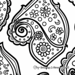 Soothing Paisley Flower Coloring Pages 2