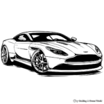 Sophisticated Aston Martin Coloring Pages 2