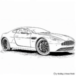 Sophisticated Aston Martin Coloring Pages 3