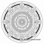 Sophisticated Circular Geometric Mandala Coloring Pages 1