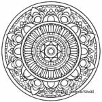 Sophisticated Circular Geometric Mandala Coloring Pages 2