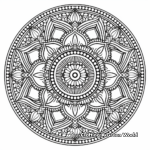 Sophisticated Circular Geometric Mandala Coloring Pages 4