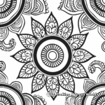 Sophisticated Henna Pattern Coloring Pages 1