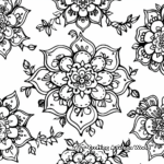 Sophisticated Henna Pattern Coloring Pages 2