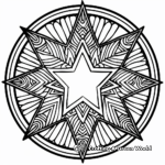 Sophisticated Star Mandala Coloring Pages for Adults 2
