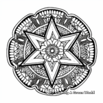 Sophisticated Star Mandala Coloring Pages for Adults 3