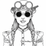 Sophisticated Steampunk Lady Coloring Pages 3