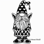 Sophisticated Valentine Gnome Coloring Pages for Adults 2